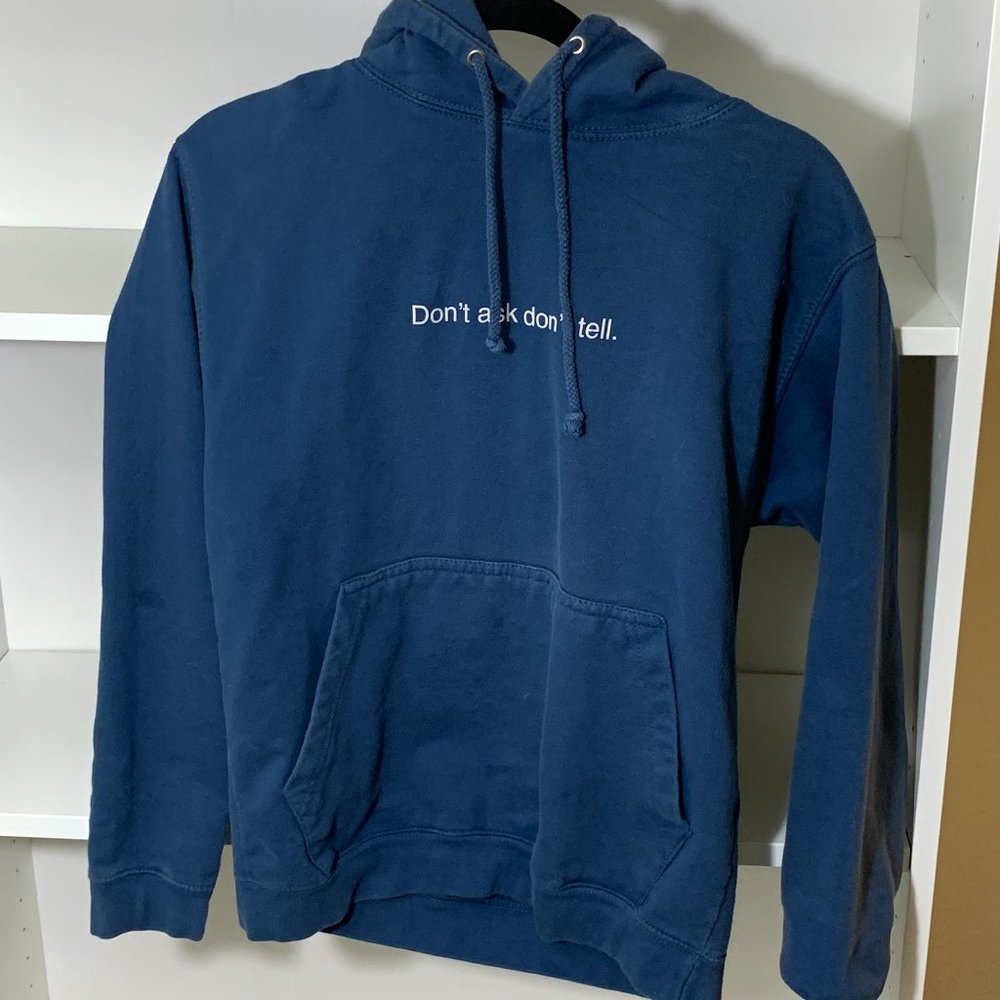 FAMT Don't ask don't tell Hoodie, Blue, Size XS